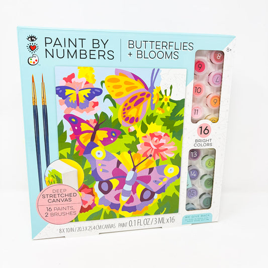 Paint by Numbers Butterflies + Blooms