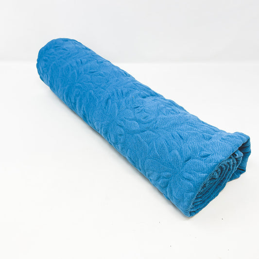 Appx 2 Yds Textured Teal Polyester Blend Fabric