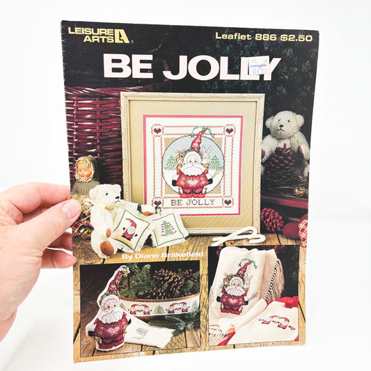 Leisure Arts Be Jolly Santa Cross Stitch Pattern