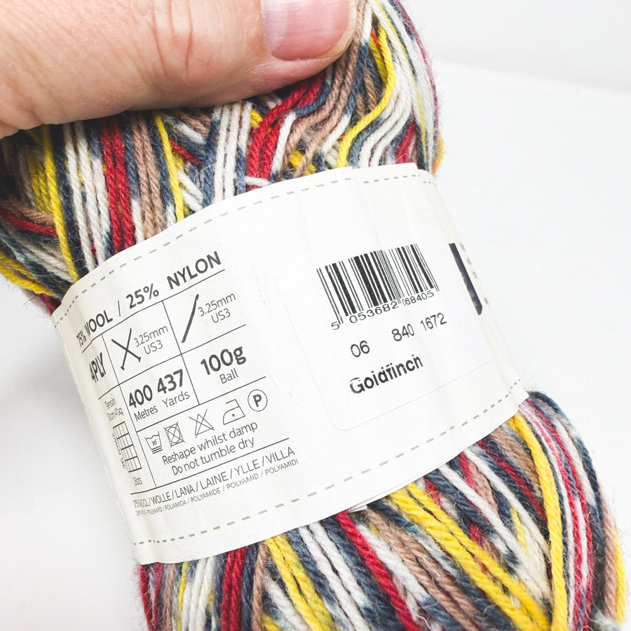 West Yorkshire Spinners 4 Ply Sock Yarn – Goldfinch