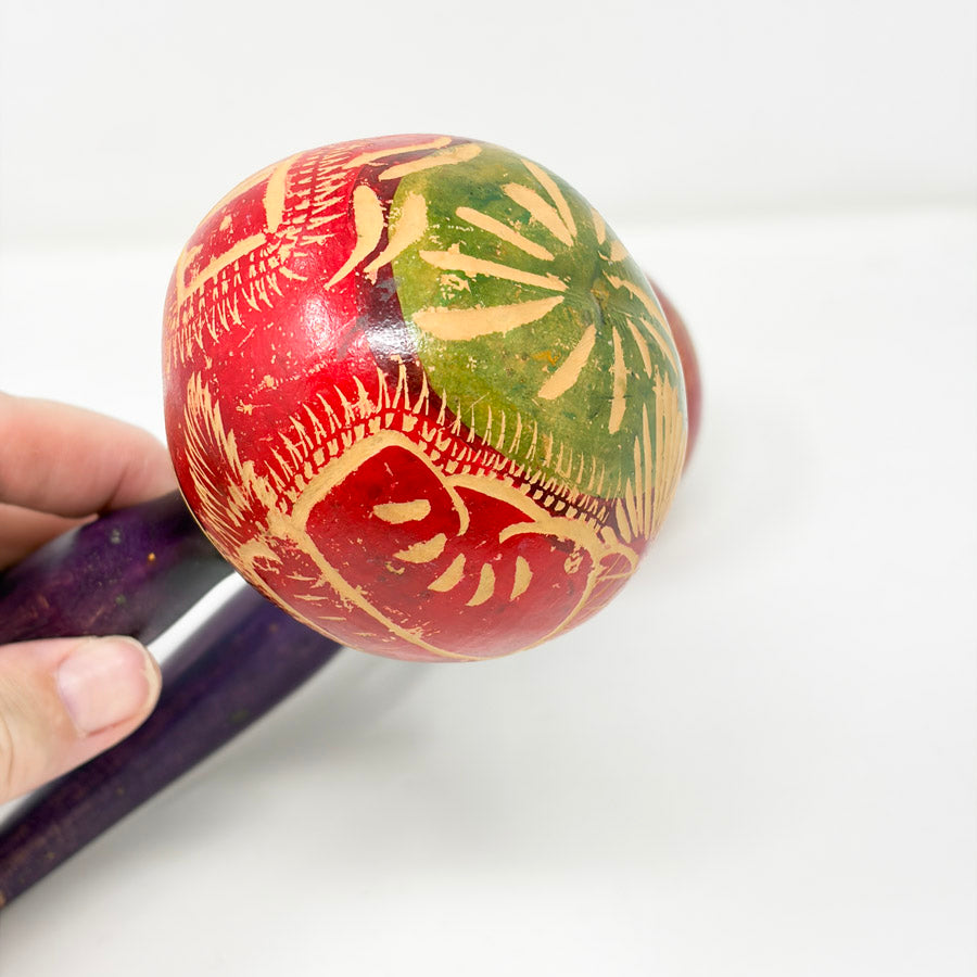 Guatemala Hand-Carved Wooden Maracas