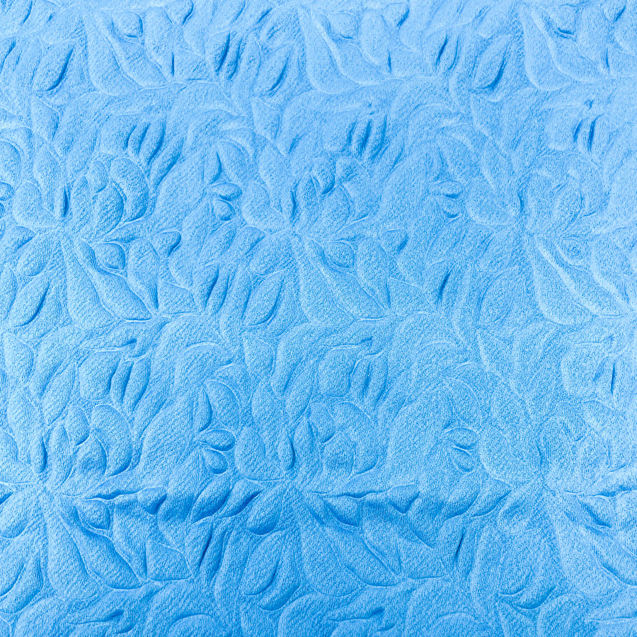 Appx 2 Yds Textured Teal Polyester Blend Fabric