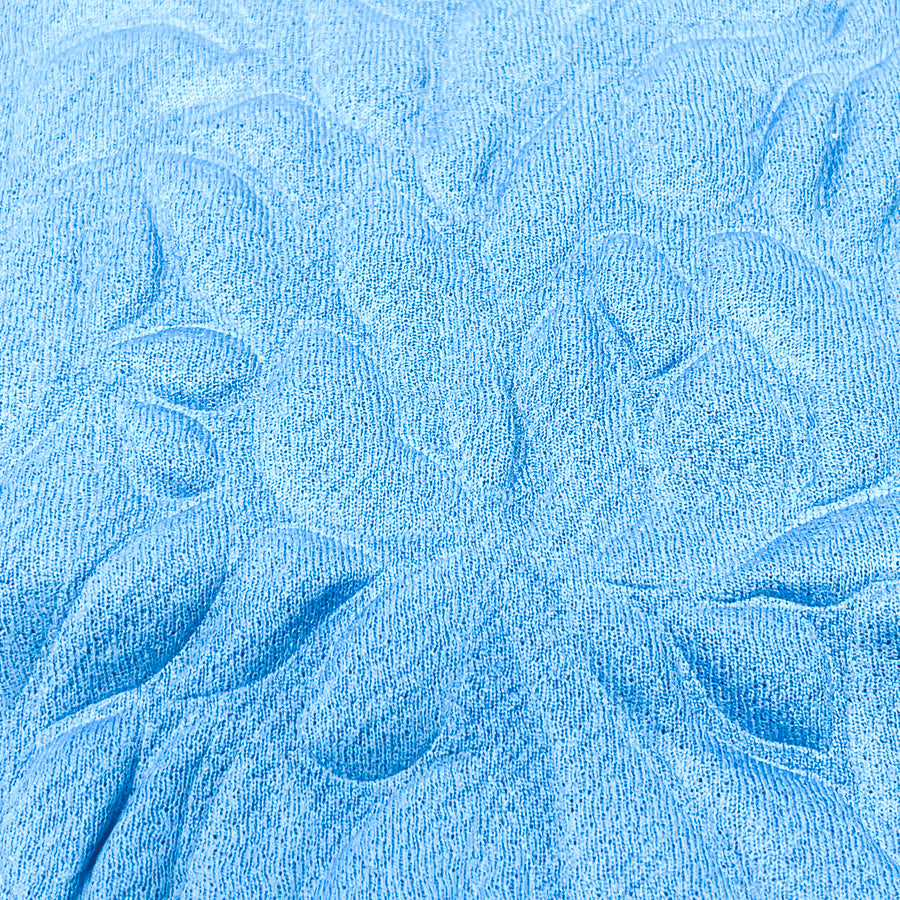 Appx 2 Yds Textured Teal Polyester Blend Fabric
