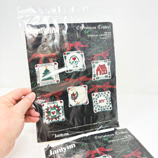 Janlynn Christmas Banner Ornaments Cross Stitch Kit