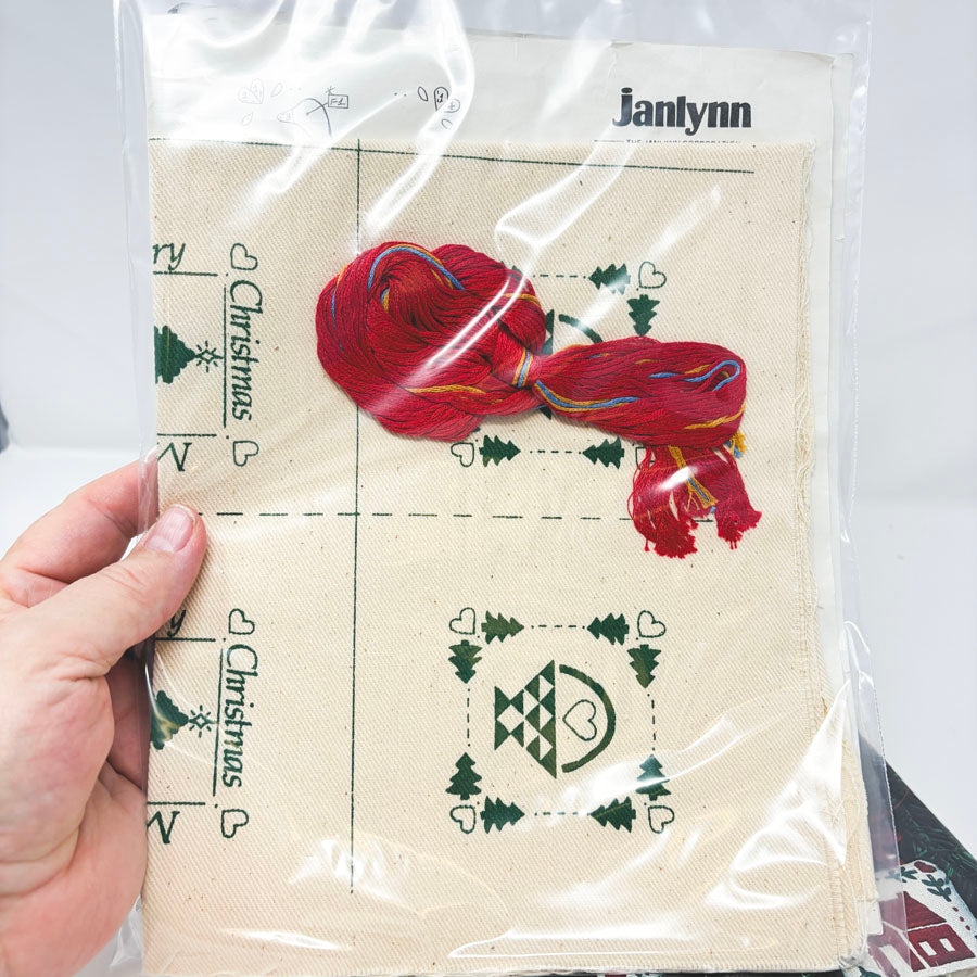 Janlynn Christmas Banner Ornaments Cross Stitch Kit