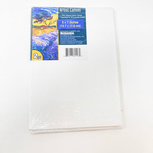 2pk 5" x 7" Canvas Panels