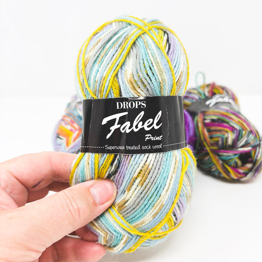 Drops Fabel Print Superwash Wool Sock Yarn