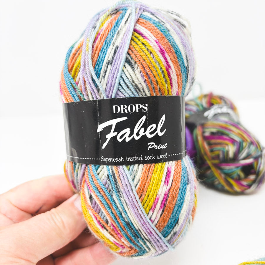 Drops Fabel Print Superwash Wool Sock Yarn