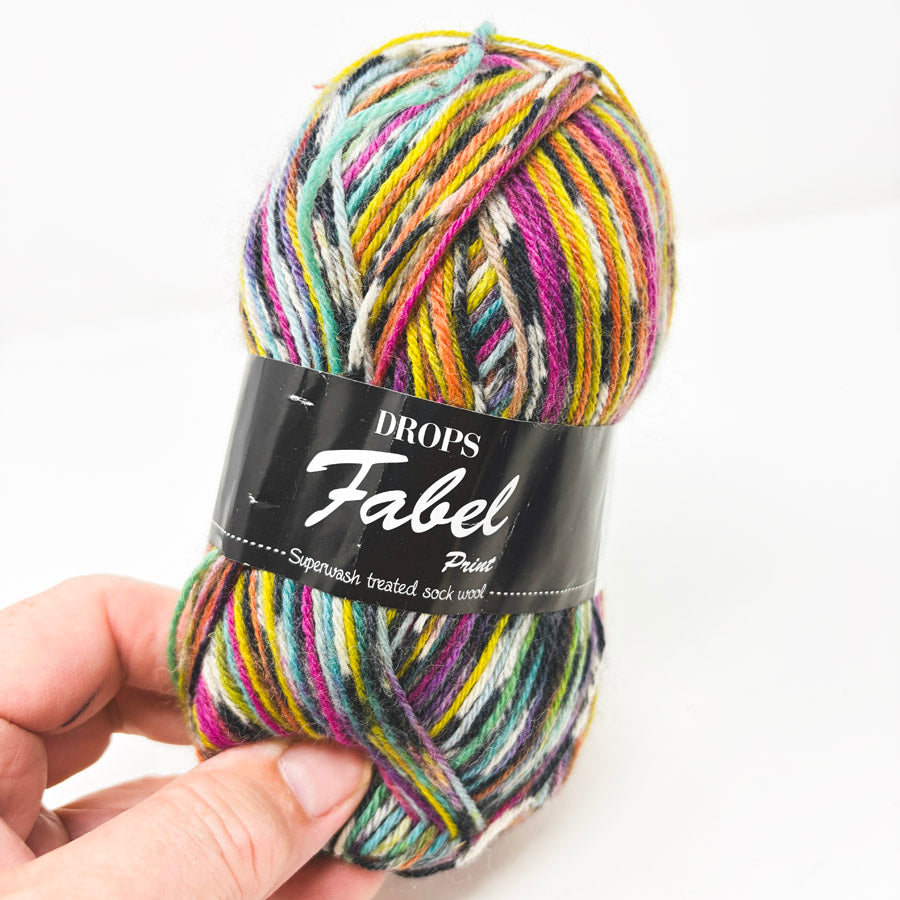 Drops Fabel Print Superwash Wool Sock Yarn