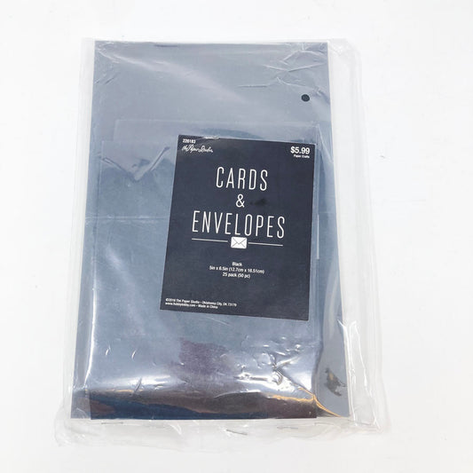 The Paper Studio Black Cards & Envelopes