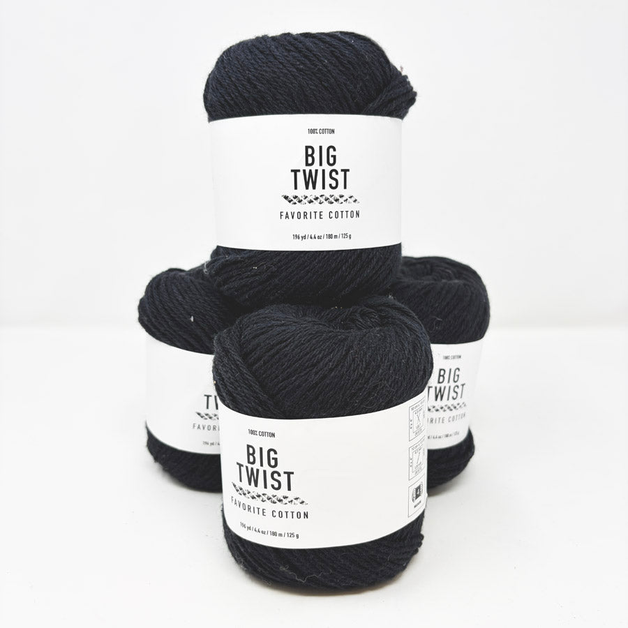 Big Twist Favorite Cotton Yarn – Black (1)
