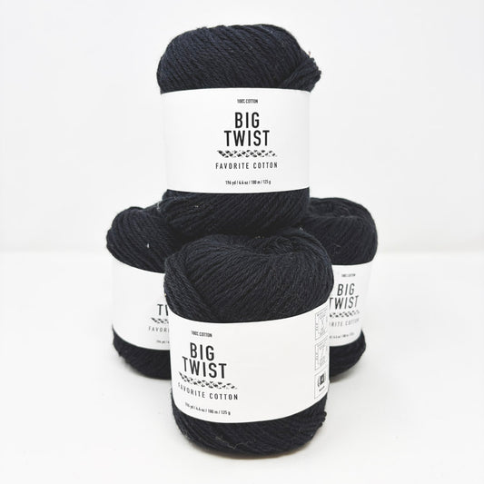 Big Twist Favorite Cotton Yarn – Black (1)