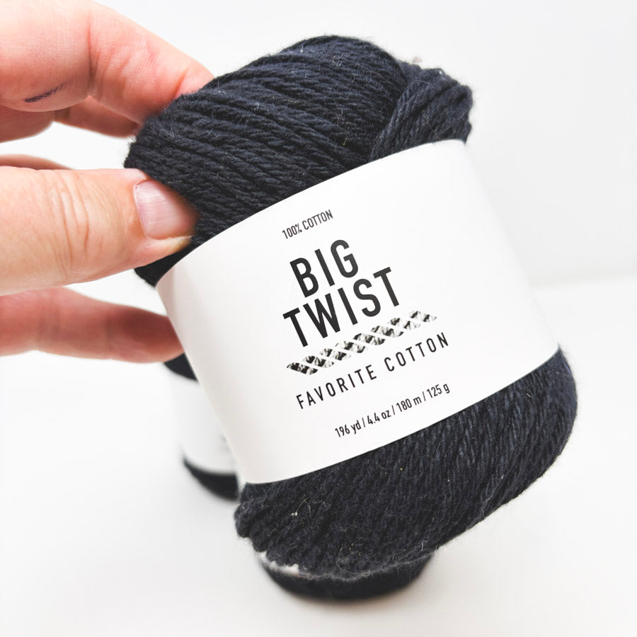 Big Twist Favorite Cotton Yarn – Black (1)