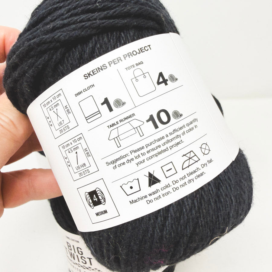 Big Twist Favorite Cotton Yarn – Black (1)
