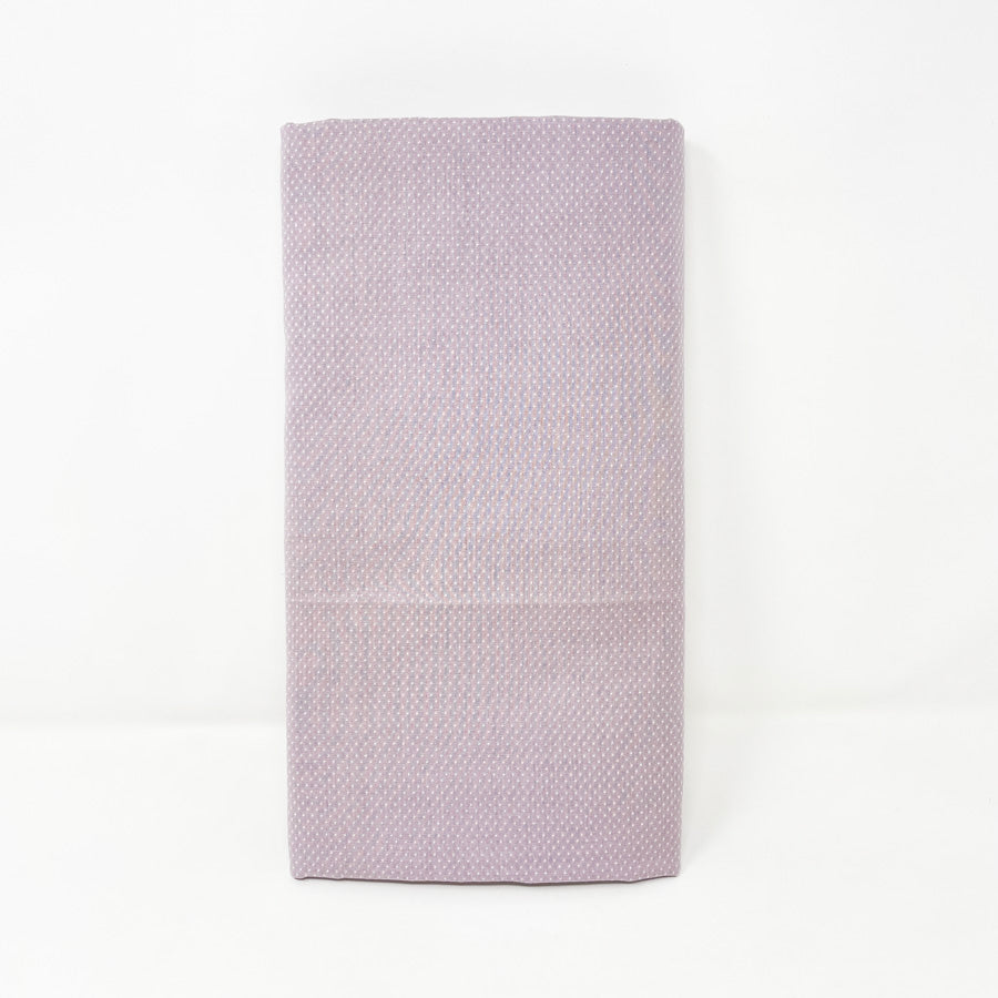Appx 2 Yds Lightweight Lavender Cotton Fabric with White Dots