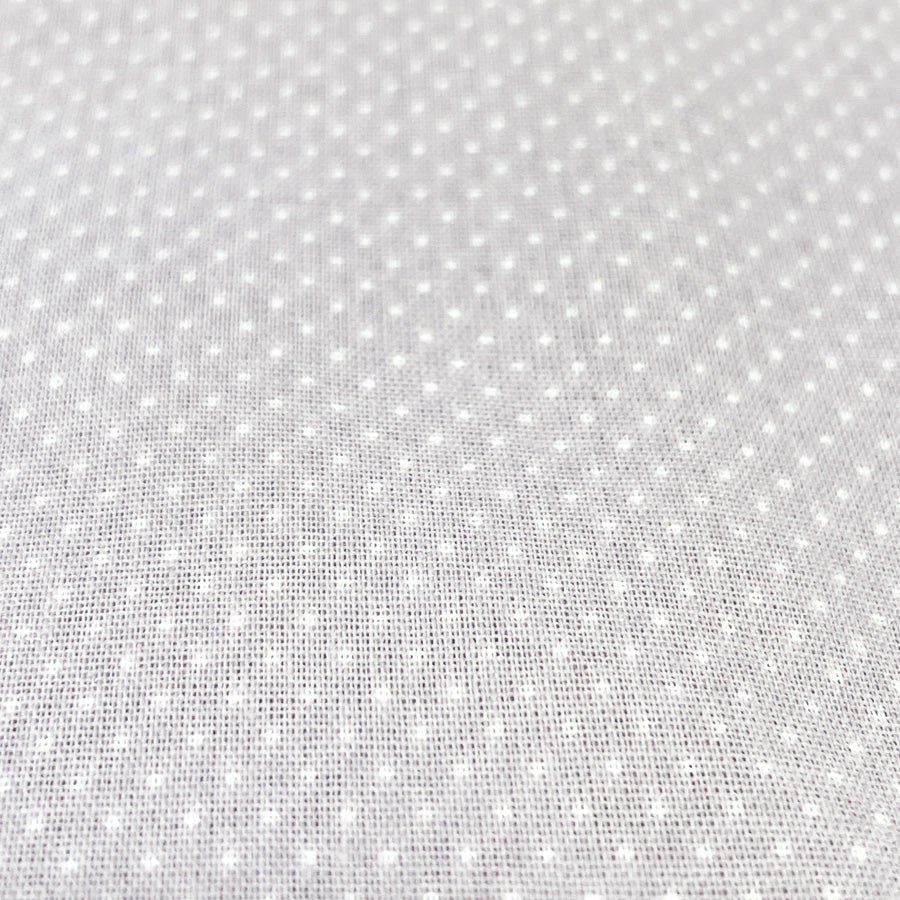 Appx 2 Yds Lightweight Lavender Cotton Fabric with White Dots