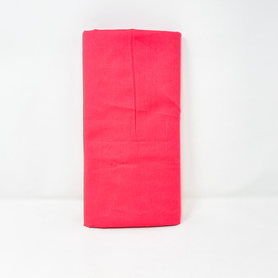 Appx 2 Yds Solid Pink Poly Blend Fabric