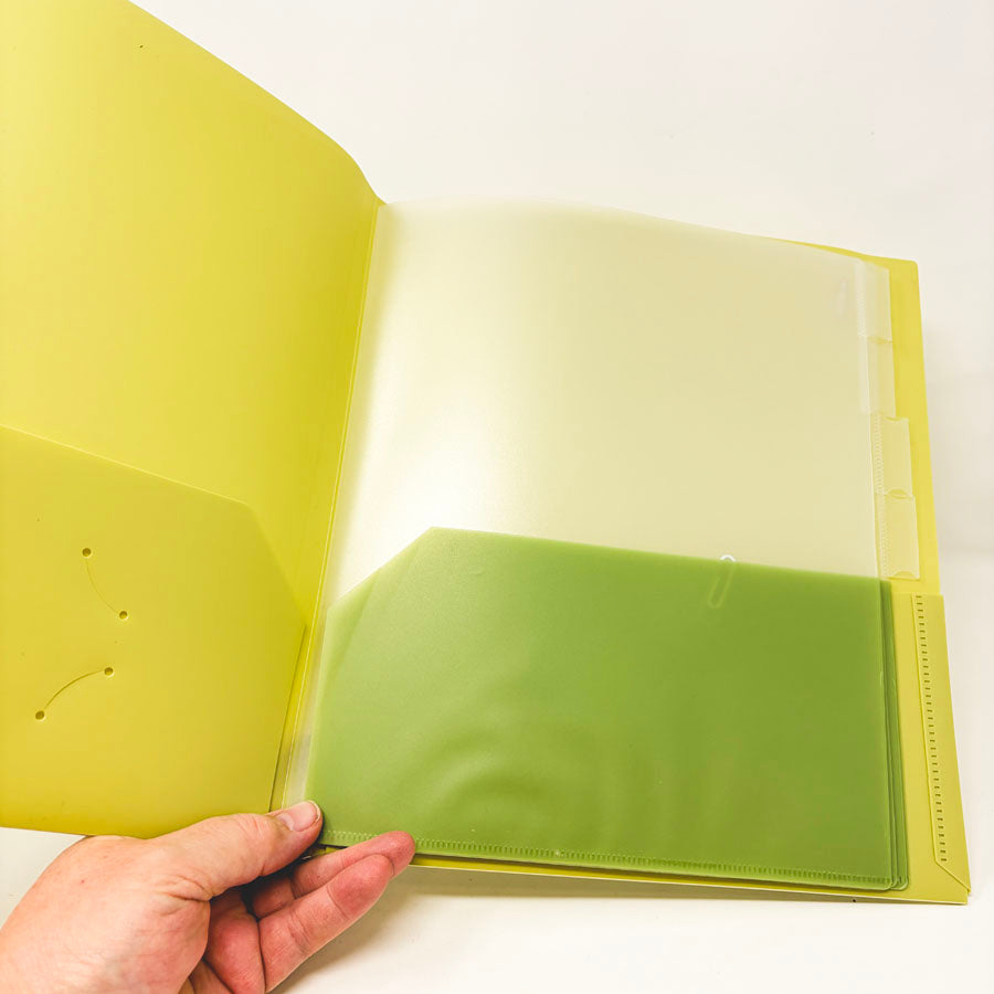 Green Plastic Multi-Pocket Folder