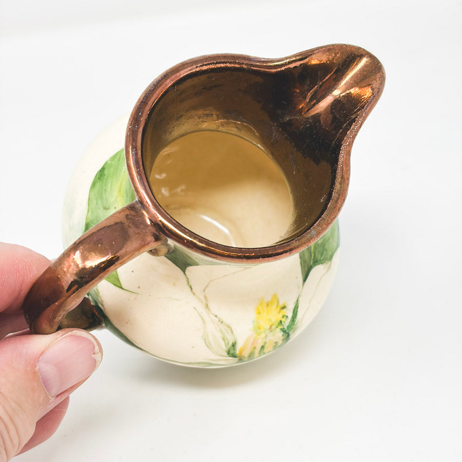 Vintage Cumbow China Floral Creamer Pitcher