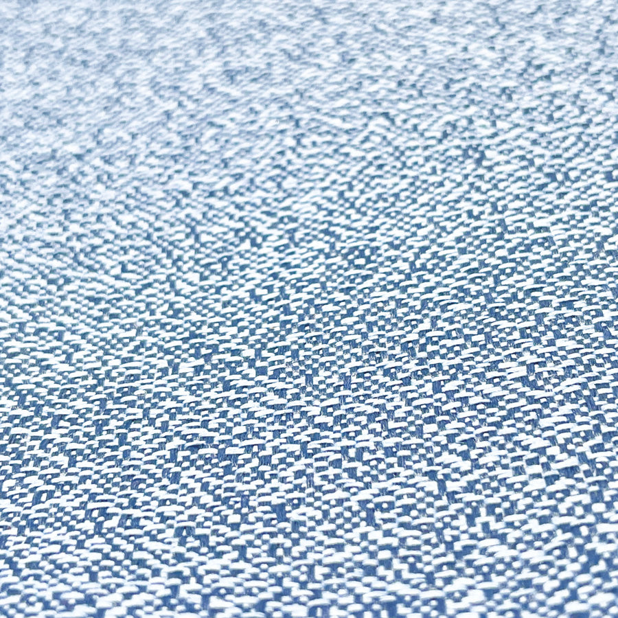 Appx 2 Yds Dark Blue Textured Poly Blend Heavyweight Fabric