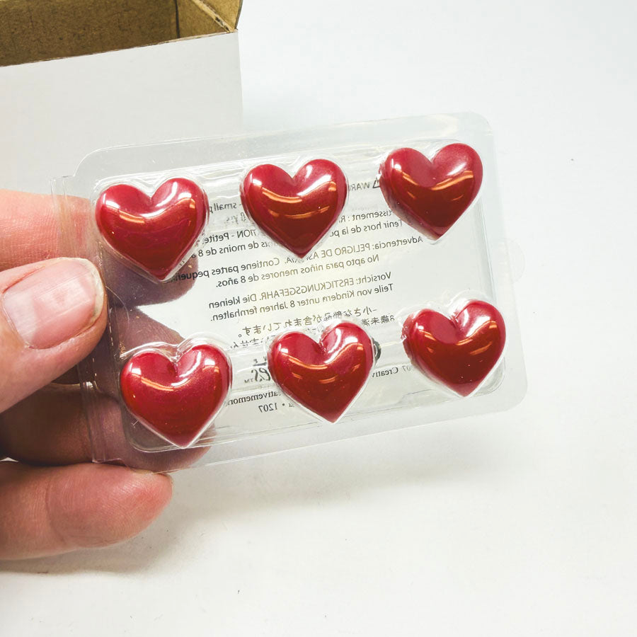 Pack of 6 Making Memories Heart Magnets