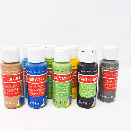Craft Smart 2oz Acrylic Paint Bundle- 9 bottles