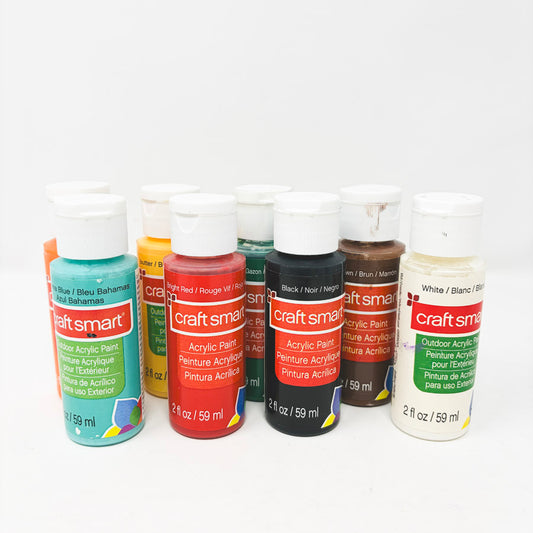 Craft Smart 2oz Acrylic Paint Bundle- 8 bottles