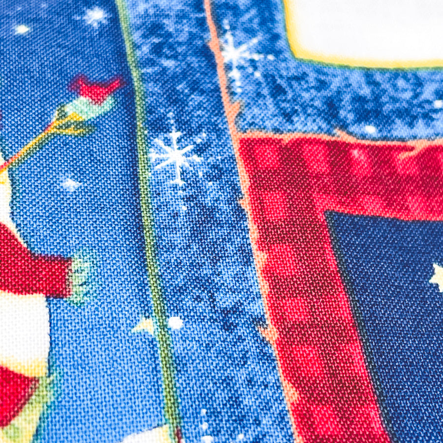 Appx 2 Yds Snowman Panels Cotton (Blend?) Fabric