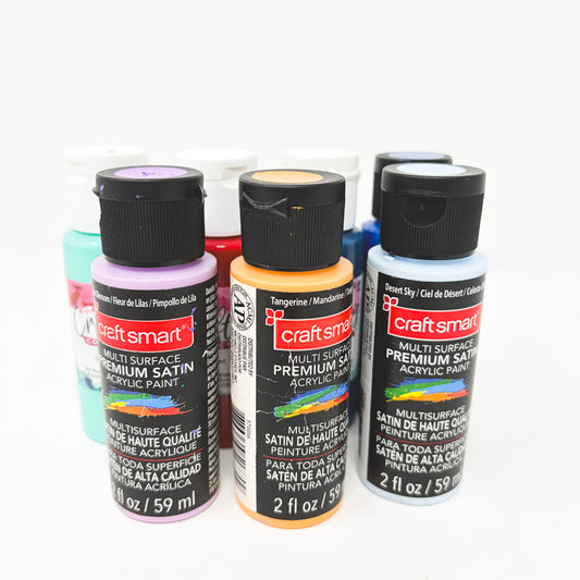 2 oz Acrylic Paint Bundle - 7 Assorted Colors