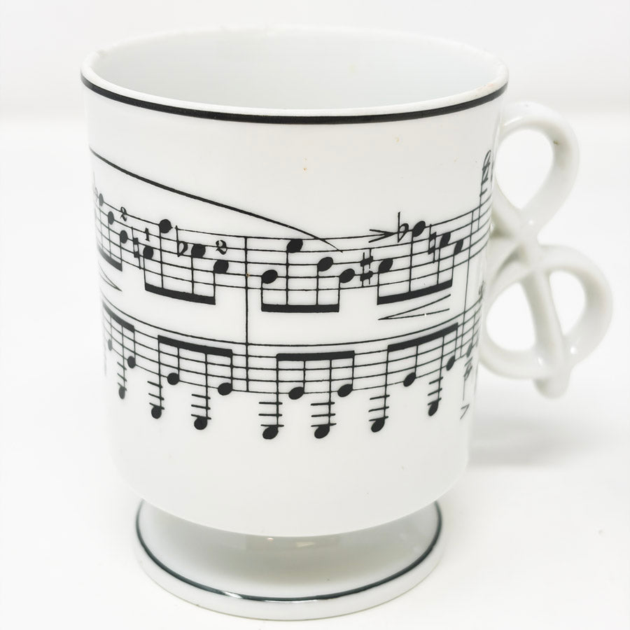 Marcatissimo Treble Clef Handle Music Notes Coffee Mug
