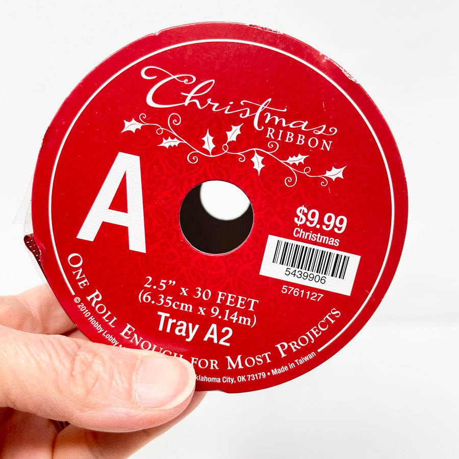 2.5" Various Wired Edge Christmas Ribbons