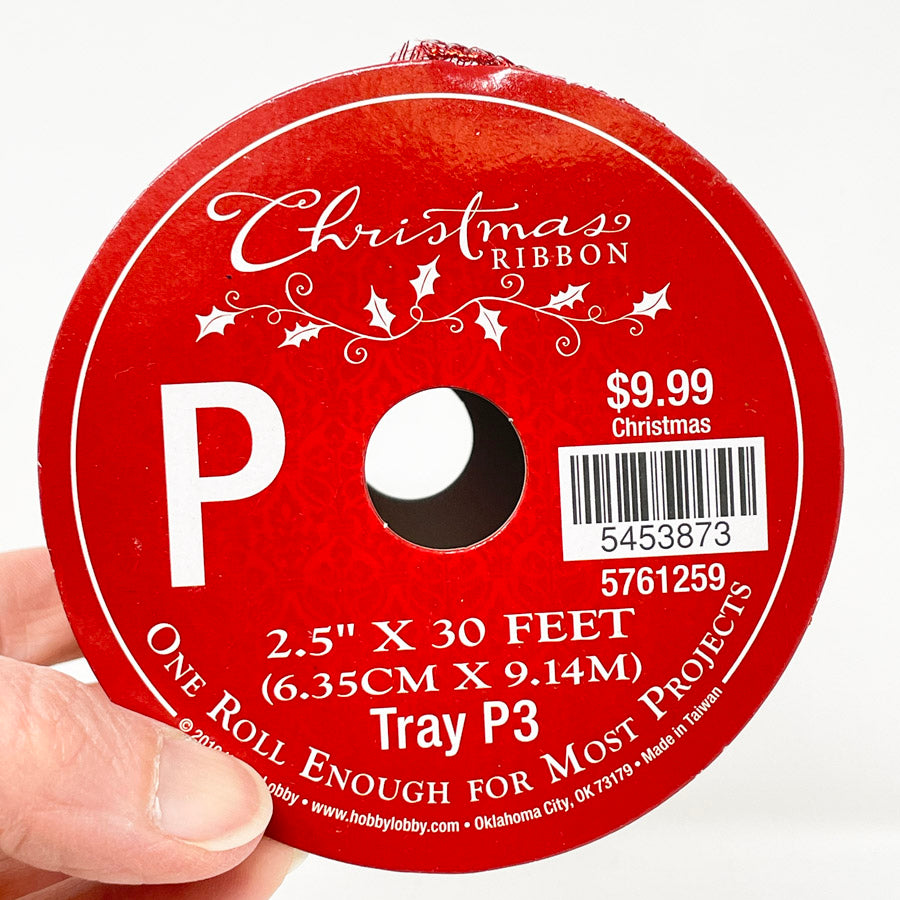 2.5" Various Wired Edge Christmas Ribbons