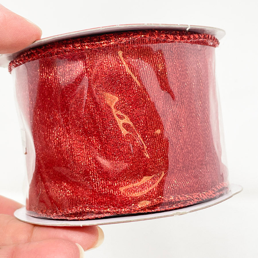 2.5" Various Wired Edge Christmas Ribbons