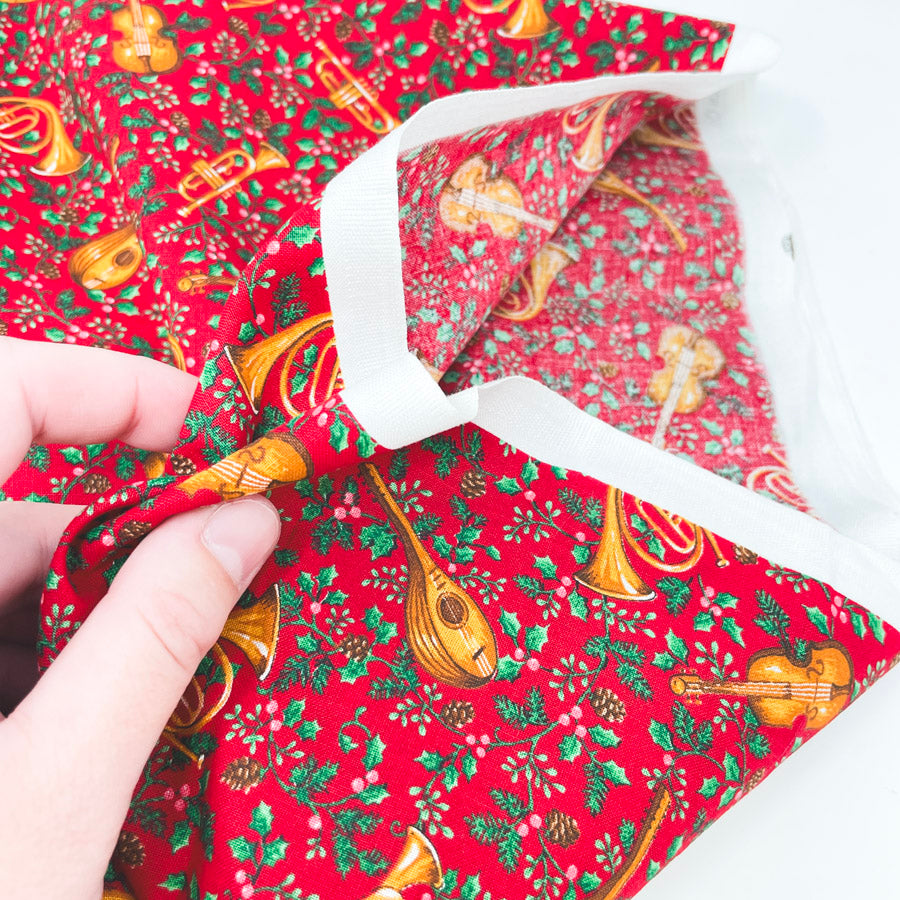Appx 2 Yds Holiday Instruments Cotton (Blend?) Fabric