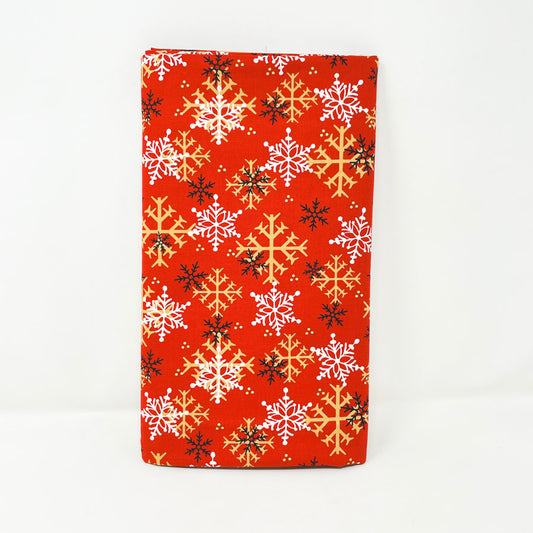 Appx 2 Yds Snowflake Medly Cotton (Blend?) Fabric