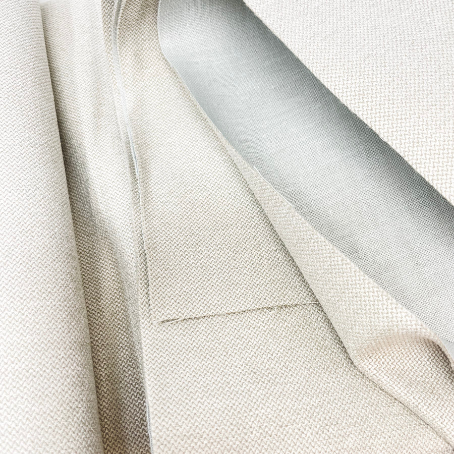 Appx 2 Yds Taupe Thick Upholstery Style Woven Fabric