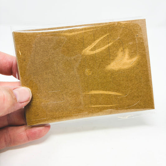 Small Pack of Kraft Paper Alpha Stencils