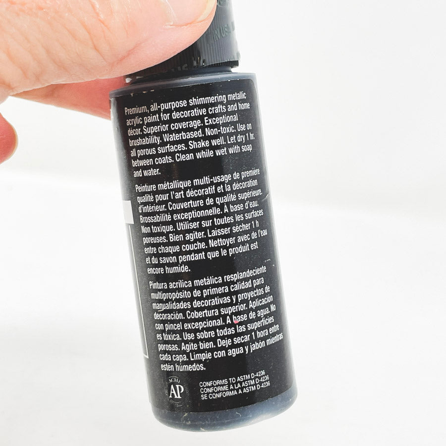 FolkArt Metallic Acrylic Paint Sequin Black