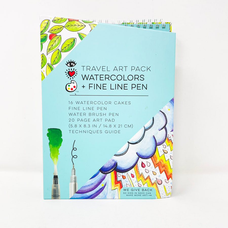 Travel Art Pack Watercolors & Fine Line Pen