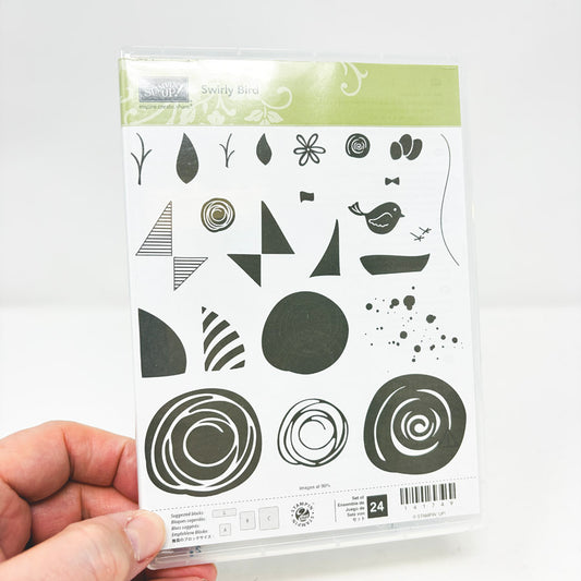 Stampin' Up Rubber Cling Stamp Set - Swirly Bird