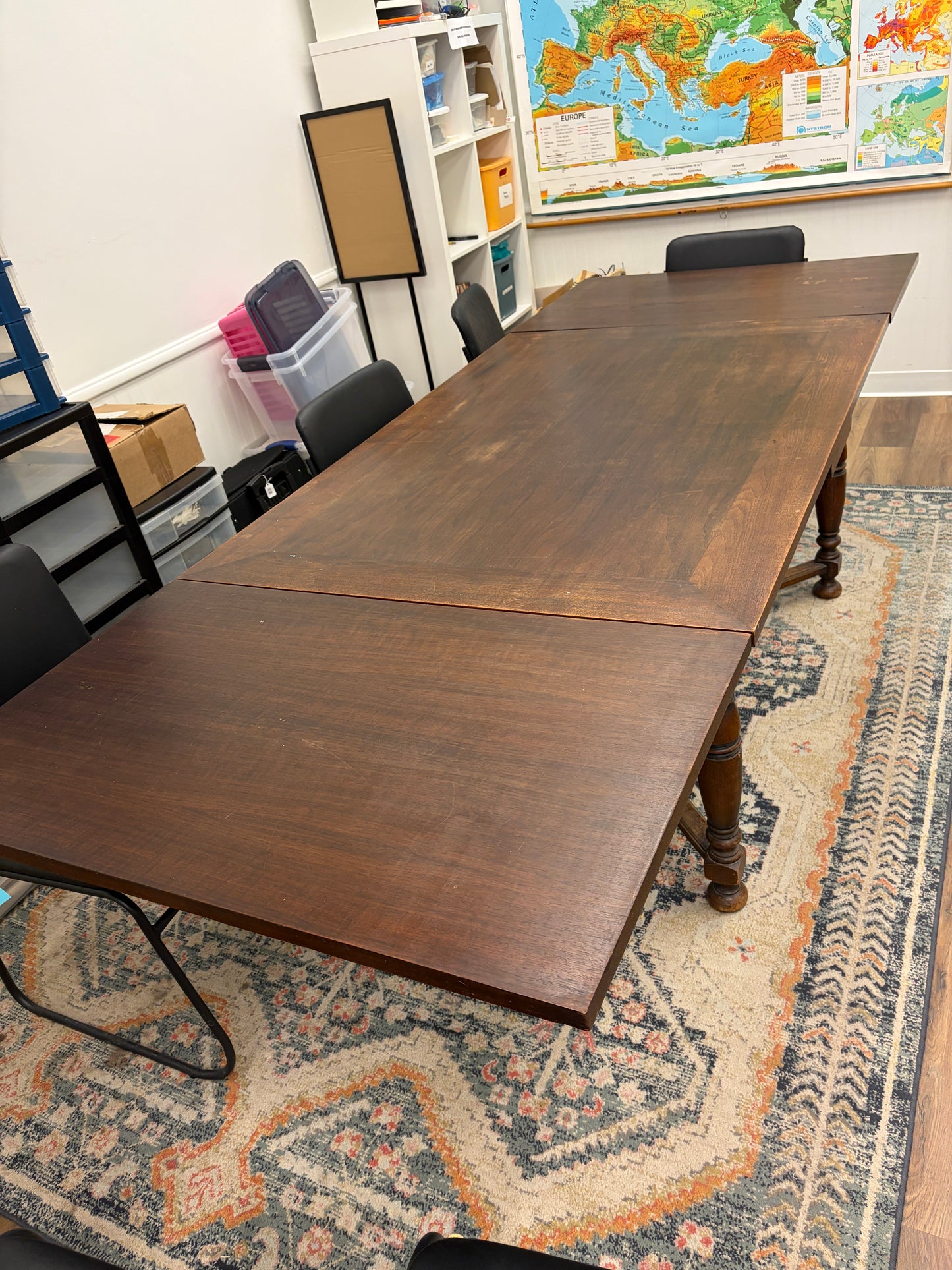 Vintage Expandable Solid Wood Dining Table