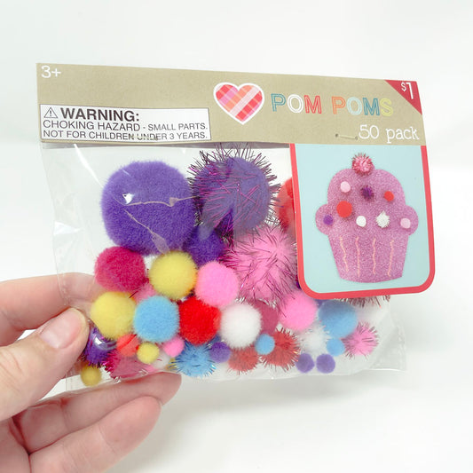 50 Pack Pom Poms
