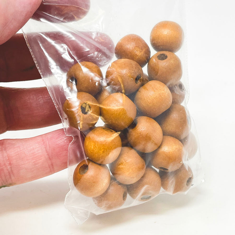 Small Bag Honey Wood Beads
