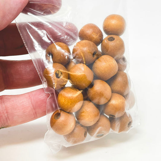 Small Bag Honey Wood Beads