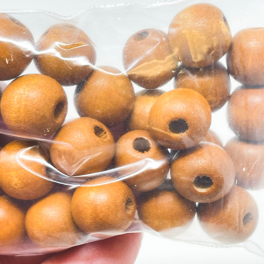 Small Bag Honey Wood Beads