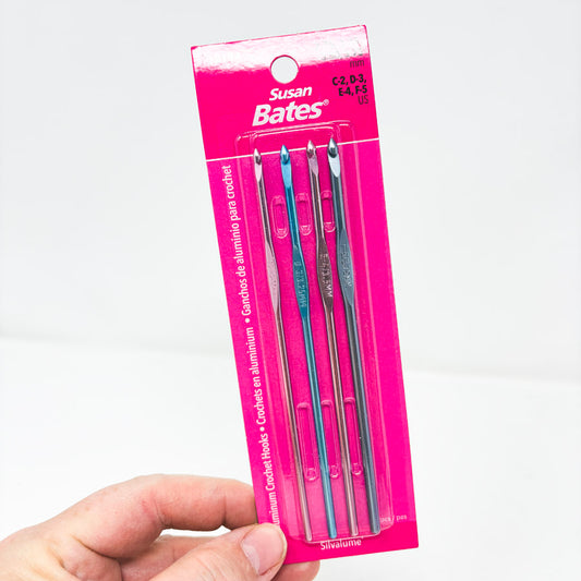Susan Bates Crochet Hook Set – C, D, E, F