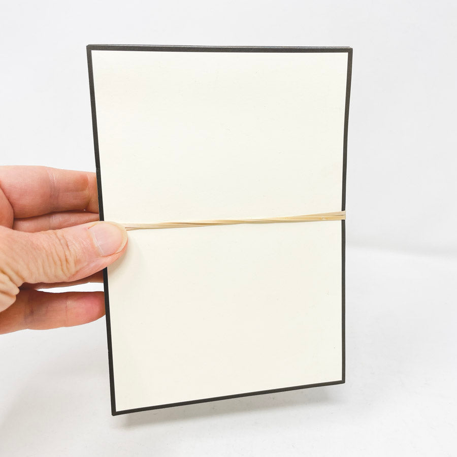 Cream with Blue Border Note Paper