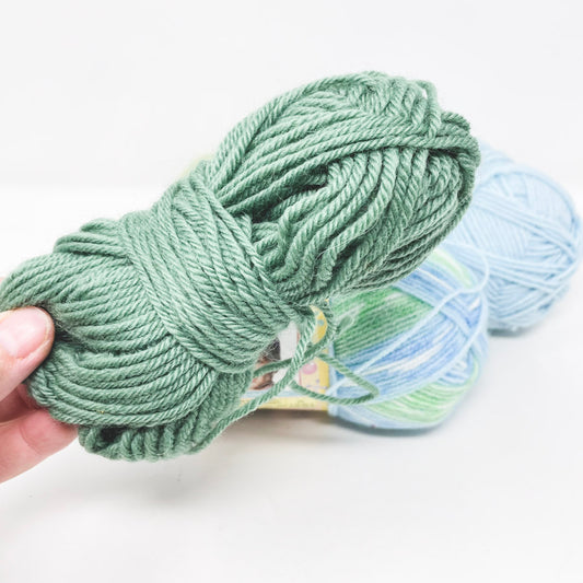 Green Fairy on Hand Dyed Buoy DK (BFL/Shetland/Manx wool) yarn - 250 yd
