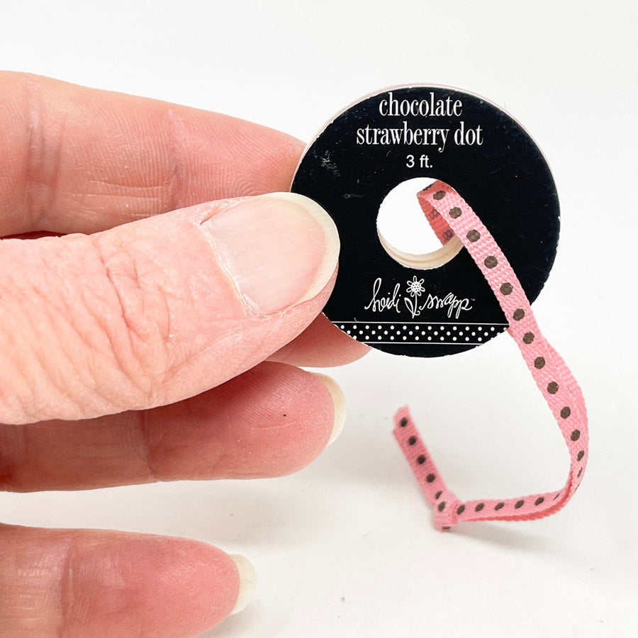 Chocolate Strawberry Dot Ribbon