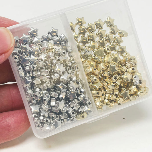 2 Boxes of Metallic Plastic Beads